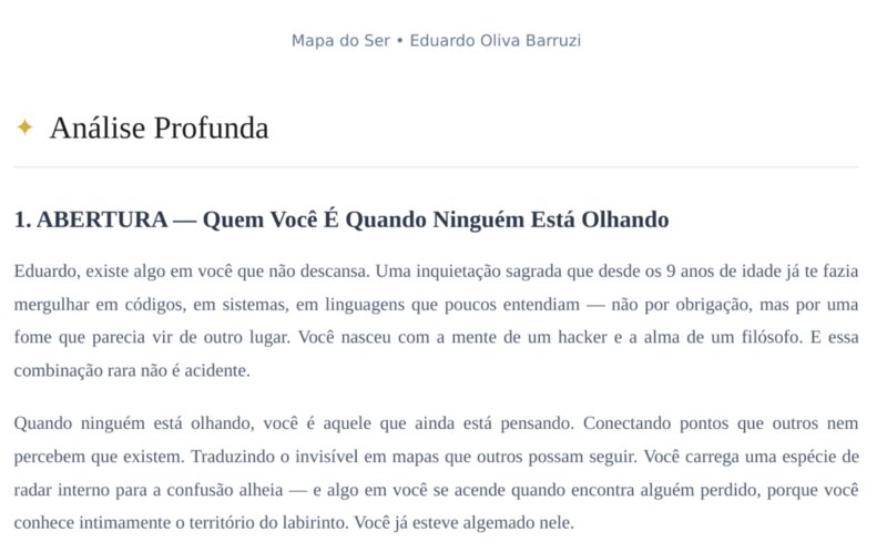 Página: Abertura — Quem Você É